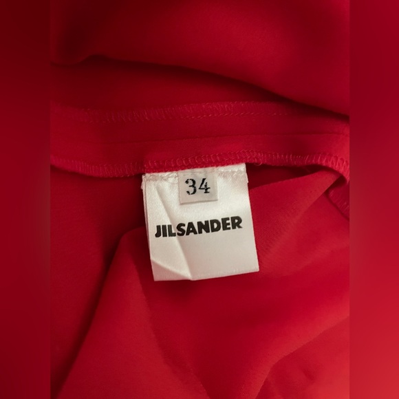 JIL SANDER® RARE Vintage Y2K Red Satin Skirt size 34 / S - Picture 7 of 7